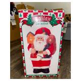 Holiday Collection Carved Look Santa Figurine with Original Box