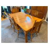 Oak Dining Table and Chairs Set
