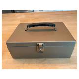Metal Security Cash Box with Key Lock and Keys