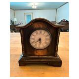 Wooden Mantle Clock with Quartz Movement and Roman Numeral Dial