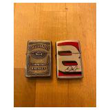 Lot of Two Zippo Lighters Featuring Jack Daniel