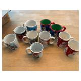 Collection of Holiday and Christmas Coffee Mugs