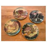Set of 4 Country Heritage Limited Edition 1982 Decorative Plates Featuring Four Seasons