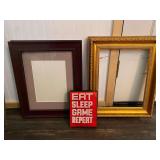 Assorted Picture Frames and Decor Sign Lot