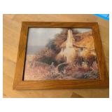 Framed Cottage and Garden Landscape Print