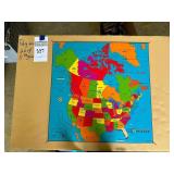 Geopuzzle US and Canada Map Jigsaw Puzzle