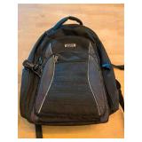Kenneth Cole Reaction Black Nylon Backpack with Multiple Compartments