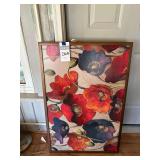 Framed Poppy Floral Print Wall Art