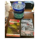 Blank CDs, Rollercoaster Tycoon 3 Platinum PC Game, and Internet Security CD