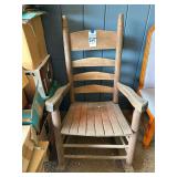 Wooden Ladder Back Rocking Chair