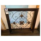 Framed Wrought Iron Scrollwork Wall Decor