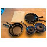 St. Croix Cookware Set with Skillets, Saucepans, Lids, and Cutting Board