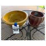 Lot of Two Ceramic Planters with Saucers