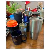 Assorted Travel Mugs, Tumblers, and Drinkware Lot