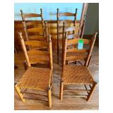 Set of Six Ladderback Chairs