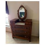 Vintage Wooden Vanity w/Mable Top
