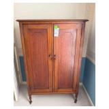Vintage Wooden Armoire w/Key