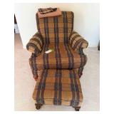 Vintage Clayton Marcus Reading Chair with Ottoman