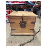Wood Chest 20.5”Wx20.5Dx17.5H - Top Needs Work