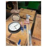 Vintage Pelouze Model Y-50 Parcel Post Scale, Clock and Flags