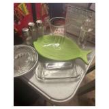 Salt and Pepper Shakers, Fish Dish, Butter Dish Etc