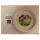 Buffalo Pottery (1900's) Campbell's Soup Child's Dish or Bowl with Wall Hanger