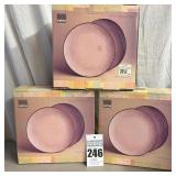 222 Fifth Chandi Pink 4 Piece Dinner Sets