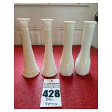 Vintage Milk Glass Bud Vases