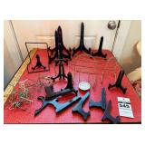 Lot of Plate Holders - Standing and Wall Hanging