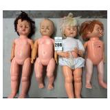 VTG Plastic Dolls (4 total) including a Hasbro 1967 'That Kid!' Boy Doll