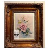 Beautifully Framed Limited Edition 'Night Rose' by Lyn Moser's
