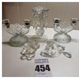 Vintage Jeanette Glass Double Candlesticks, Other