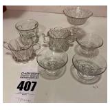 Assortment of Vintage Glass Dessert Dishes