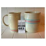 VTG McCoy Pottery Pitcher and Canister