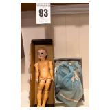 19th Century Antique German Bisque Doll and Doll Clothes and Shoes
