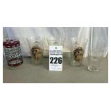 VTG Coca Cola Drinking Glasses including 'Mothers Pizzeria' Float Glasses and 1976 Hardee's Glass