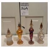 DeVilbiss Delicate Glass Perfume Bottle with Dapper and Other Egyptian  Style Glass Perfume Bottles