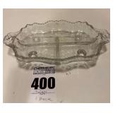 Vintage Cambridge Glass Gadroon Pattern Relish Dish