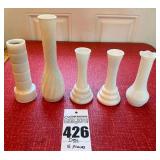 Milk Glass Bud Vases