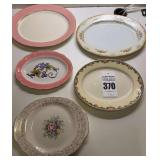 Vintage Platters in Pinks and Florals