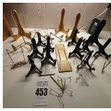 Lot of Plate Holders - Standing and Wall Hanging