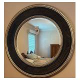 Large Round Beveled Mirror