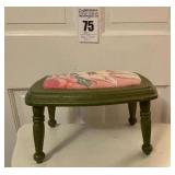 Lovley Foot or Dressing Stool with Floral Patterned Cloth Top