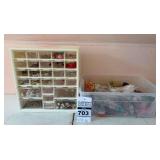 Store-In-Drawer Wall Mountable Cabinet (plus contents) and Misc. Craft Supplies