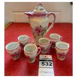 VTG Chocolate Pot and Cups