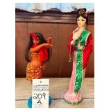 Asian Geisha and Aloha Hawaii Dolls