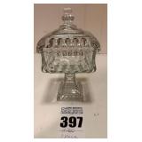 Vintage Jeannette Glass 'Wedding' Pattern Candy Dish