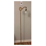 Antique Gold Tone Metal Floor Lamp