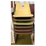 VIRCO Hard Plastic Stackable Chairs (6 total)