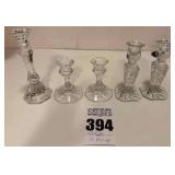 Cut Glass Candle Sticks